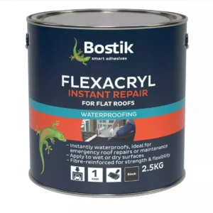 FLEXACRYL 2.5KG INSTANT REPAIR WATERPROOFER BLACK 1 COAT