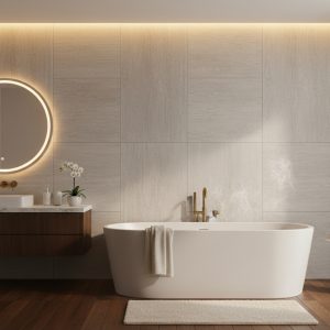 Dacite Pearl Feature Light Grey Porcelain Tile – 1200 × 600mm