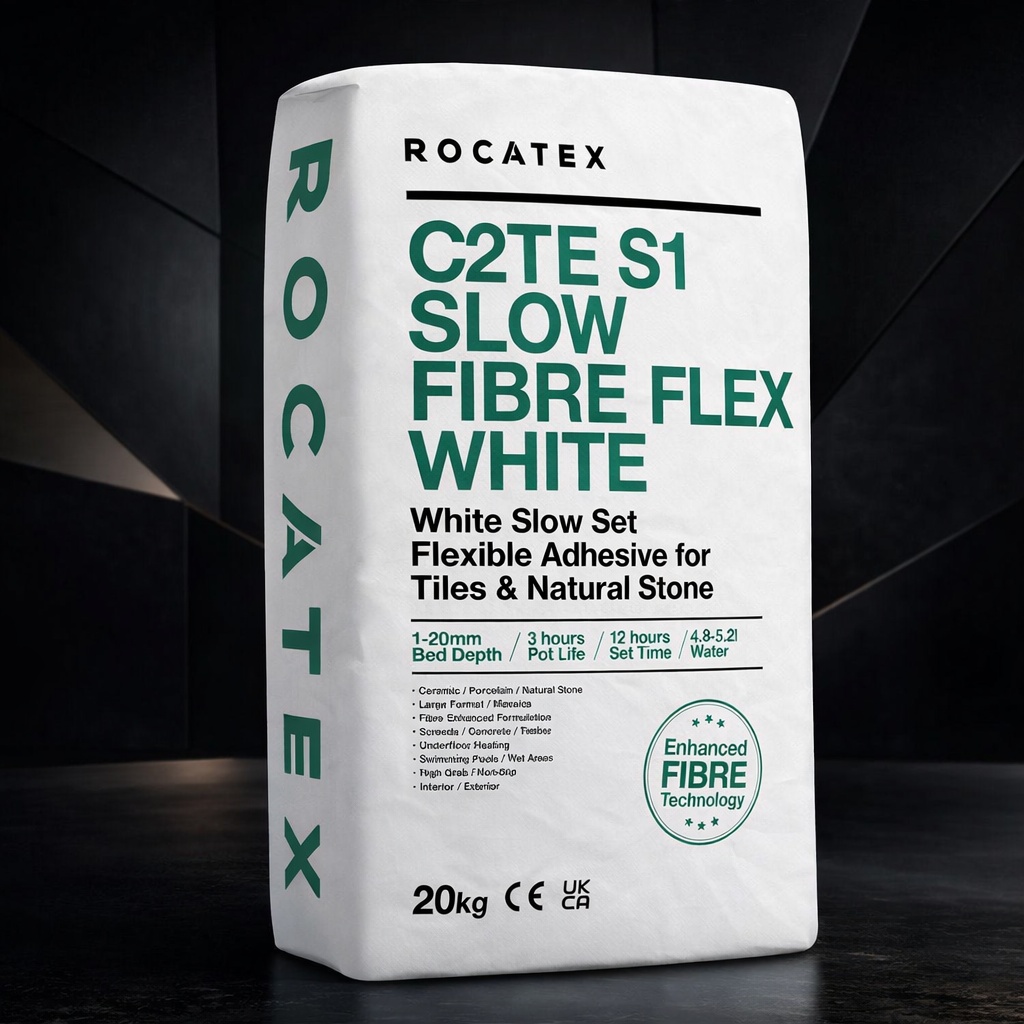 Rocatex C2TE S1 Slow Fibre Flex White Adhesive 20Kg